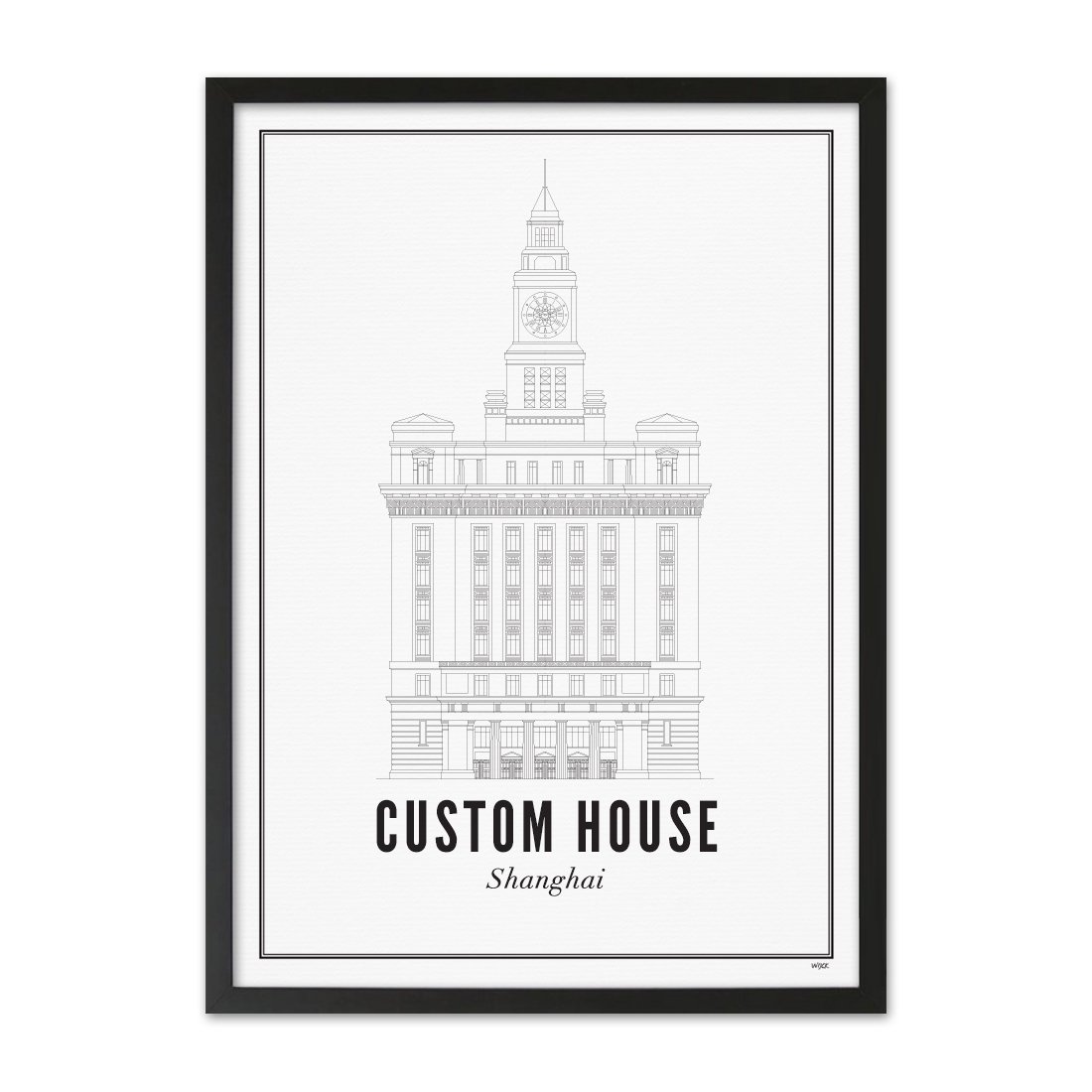 Poster van Shanghai - Custom House | WIJCK. 